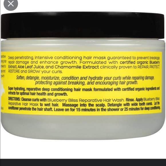 NWT Curls condition BLUEBERRY BLISS Reparative Hair Mask - 2 Containers - Picture 2 of 3